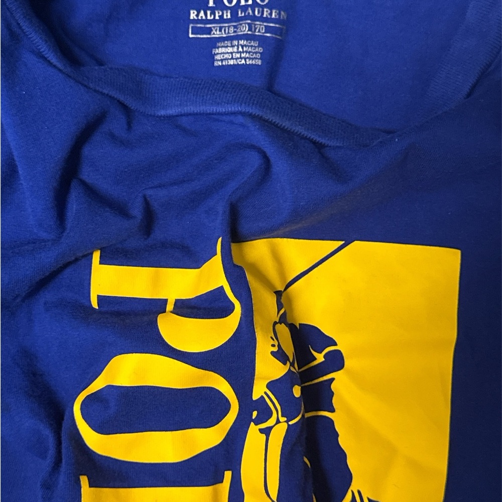 Polo by Ralph Lauren youth size XL Blue and Black Tee Trio - Picture 4 of 9